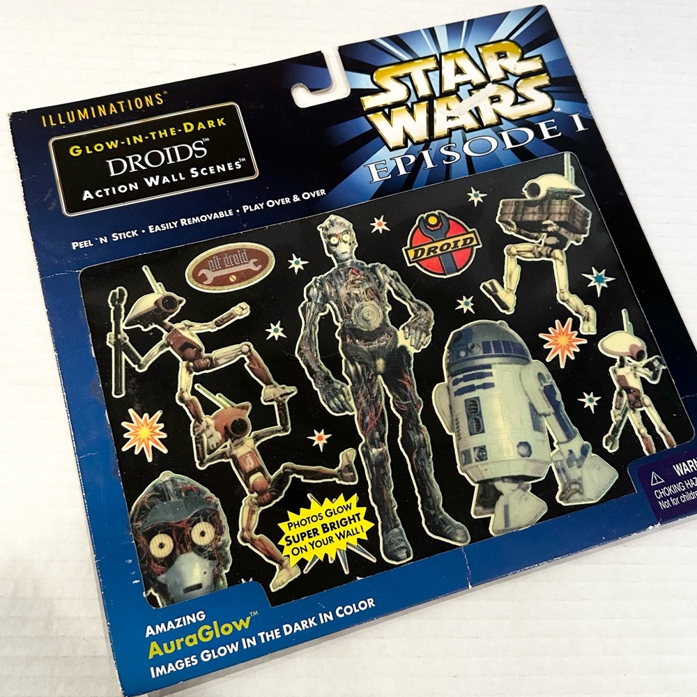 Star Wars Episode 1‎ Illuminations Vintage 1999 Glow In The Dark Wall Scene Y2K